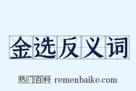 金选反义词是什么意思的图片